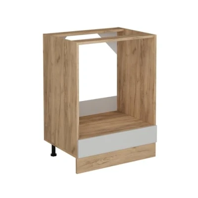 Image de Meuble pour four R Line, 60cm sans PT, Blanc campagne, Chêne de force doré, Vicco