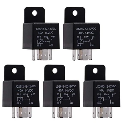 Image de Ehdis 5 Pièces Relais 12V 40A Broches Spdt, Modèle No .: JD2912 1Z 12VDC 14VDC, Contacteur commutateur Power, Auto Commutateurs, Voiture