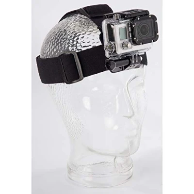 Image de Hama Support frontal (pour GoPro, taille ajustable, pour fixation sur la tête) Noir