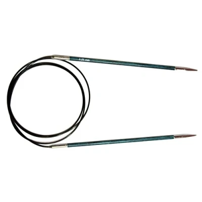 Image de KnitPro Royale Tricoter Circulaire Fixe, Bouleau/en Laiton, Multicolore, 80 cm x 3,25 mm