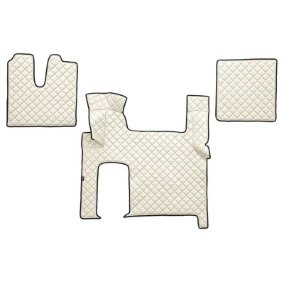 Image de F CORE FL06 CHAMP Ensemble de tapis sol Similicuir avant 3 blanc ivoire