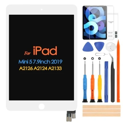 Image de pour iPad Mini 5 7.9 LCD Affichage, 2019 A2126 A2124 A2133 A2125 Écran Tactile Digitazer Assemblée Remplacement avec Réparation Kit (Blanc)
