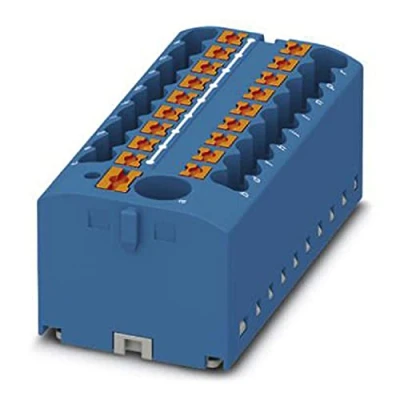 Image de PHOENIX CONTACT PTFIX 6/18X2,5 G BU Bloc de distribution avec alimentation 450 V 24 A Nombre connecteurs 19 Section 0,14 mm² 4