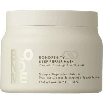 Image de Schwarzkopf Professional BLONDME Bondfinity Deep Repair Mask Masque Capillaire Renforçant Créer Des Liaisons Lissage Et Protection Cheveux Poreux Hydratant Adoucissant 200 ml