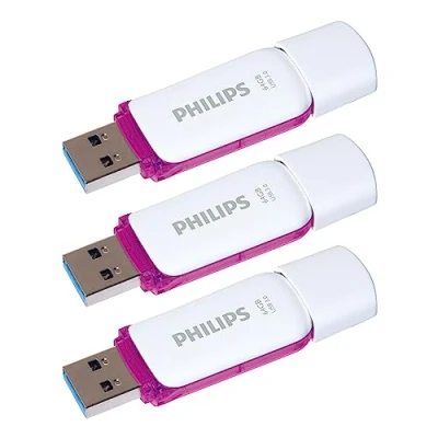 Image de Philips Snow Édition Super Speed clé USB 3.0 3X 64 Go pour PC, Ordinateur Portable, Stockage de données informatiques, Vitesse Lecture jusqu&#039;à 100 Mo/s