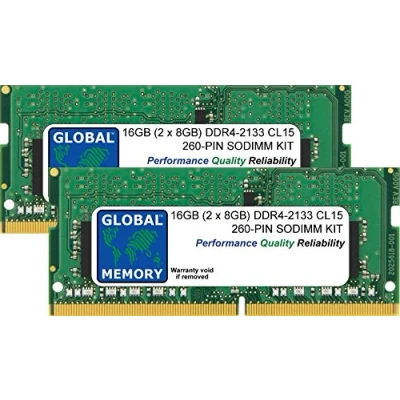 Image de 16Go (2 x 8Go) DDR4 2133MHz PC4 17000 260 PIN SODIMM MÉMOIRE RAM KIT POUR ORDINATEURS PORTABLES