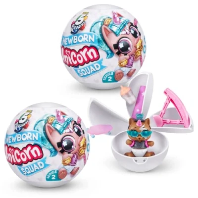Image de 5 SURPRISE Unicorn Squad Newborn Series Mystery Collectible Capsule (2 Pack) by ZURU