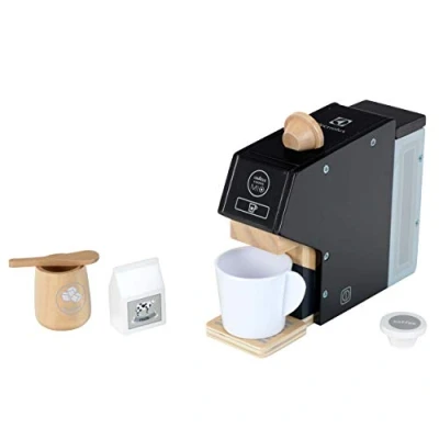 Image de Theo Klein 7401 Cafetière Automatique Electrolux en Bois I avec Accessoires comme Tasse Capsules Lait et Sucre Jouet pour Enfants à Partir de 3 Ans