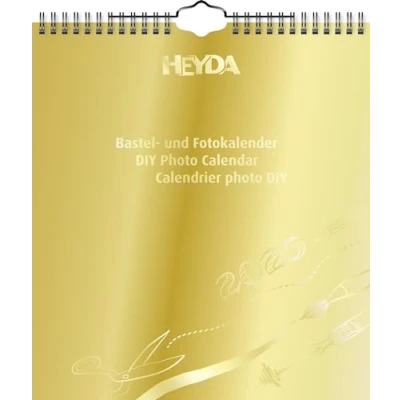 Image de Heyda Calendrier de bricolage et photo annuel (2025), 1 feuille = mois, 215 x 240 mm, doré
