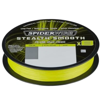 Image de Spiderwire Stealth Smooth8 Hi Vis Jaune (150m) Taille : 0.07mm