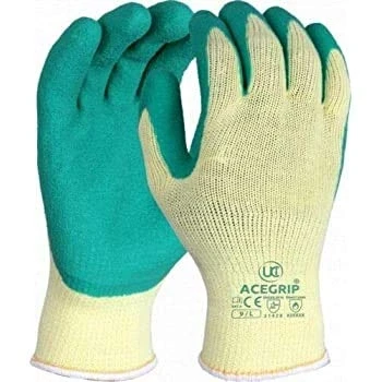 Image de UCI Ace Grip Gants de jardinage multi usages avec revêtement en latex Vert Taille 9/L