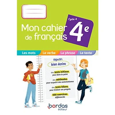 Image de Mon cahier de français 4e Livre d’occasion Très bon