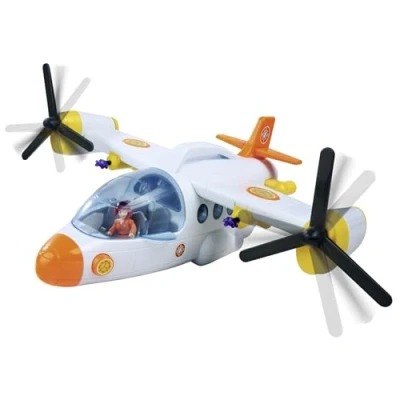 Image de Simba 109252615 avion de sauvetage Sam le pompier Fire Swift (42 cm) Grand jouet avec benne basculante, figurine, cheval &amp; nombreuses fonctions, lumière et son pour enfants à partir