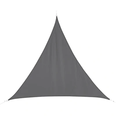 Image de Toile Solaire Voile d&#039;ombrage Triangulaire 5 x m en Tissu déperlant Coloris Gris