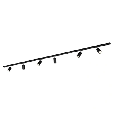 Image de Briloner Système de lampes sur RAIL 230 V, noir, 6 spots, longueur 2,25 m