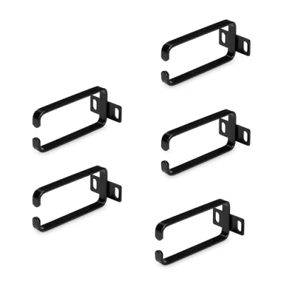 Image de StarTech.com Lot de 5 Crochets à Anneaux en D pour Gestion Verticale des Câbles 1U, Gestionnaire Baies Serveurs 19&quot;, Organisateurs Racks Réseaux