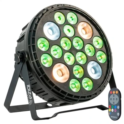 Image de Ibiza Light BIGPAR 16RGBW4WWCW Projecteur PAR XXL 16 LED 4W RGBW 4 EN 1 + 30W Blanc Chaud / Froid