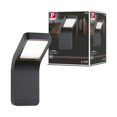 Image de Paulmann 94744 luminaire d&#039;extérieur LED Applique Kulma Résistant à l’Eau de mer IP44 90x174mm 3000K 7,5W 520lm 230V Anthracite Alu Blanc Chaud, Aluminium, 7.5 W