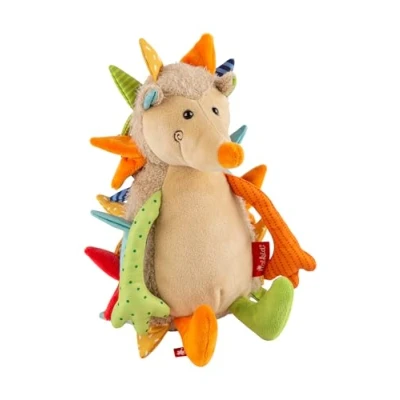 Image de Sigikid Peluche Hérisson Patchwork Sweety 42838 pour Jouer et câliner Mélange de matières Douces bébés Enfants 0 Mois à 8 Ans Multicolore 23 cm