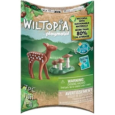 Image de Playmobil 71063 Faon Wiltopia Carte d&#039;animaux à Collectionner Gamme avec Plus de 80% matériaux recyclés ou biosourcés en Moyenne Dès 4 Ans