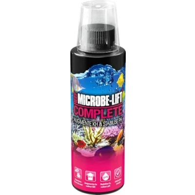 Image de MICROBE LIFT Complete 236 ML Optimise KH et pH pour Aquariums Marins, favorisant Une Croissance corallienne Saine. Améliore stabilité équilibre, soutient Un Environnement Marin idéal.
