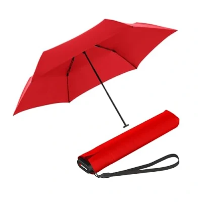 Image de Knirps Parapluie de Poche Ultra US.050 Slim Manual léger et Plat résistant aux tempêtes Coupe Vent 21 cm Rouge