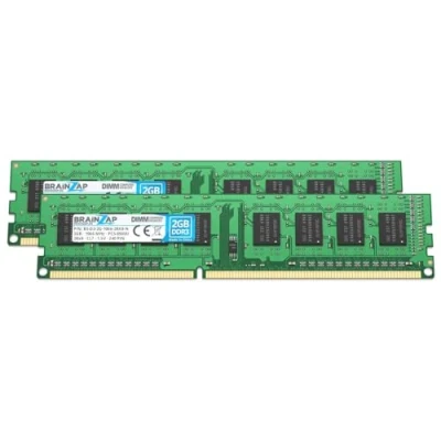 Image de BRAINZAP Lot de 2 barrettes mémoire RAM DDR3 DIMM PC3 8500U 2Rx8 1066 MHz 1,5 V CL7 4 Go (2 x Go)