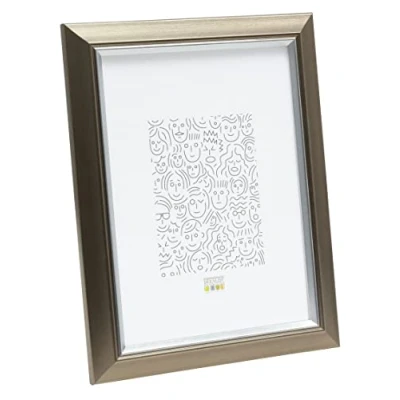 Image de Deknudt Frames S42JD1 Cadre Photo Profil Incliné Résine Argenté 20 x 30 cm
