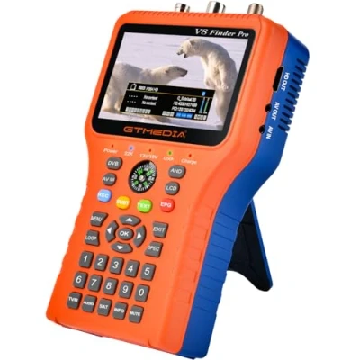 Image de SZBOX GTMEDIA V8 Finder Pro testeur de champ TNT et satellite Combo DVB S2X / S2 T2 ATSC C MPEG 2/4 H.264 H.265 (10 bit) Calcul automatique des angles Localisateur Mesureur