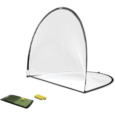 Image de SKLZ Home Driving Range Kit de Conduite Filet, balles Golf, pavé Lancement et Tees Mixte, Noir/Jaune, Taille Unique