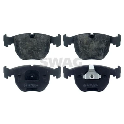 Image de SWAG 20 91 6345 Jeu de plaquettes frein Essieu avant préparé pour indicateur d&#039;usure avec clip piston BMW: 5 Berline, X3, X5