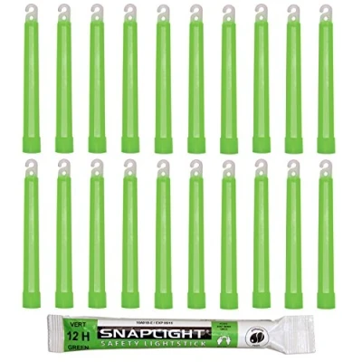 Image de Cyalume SnapLight Vert 15cm Bâton Lumineux Glow Stick Light Fluorescent Durée 12 heures (Boîte de 20)