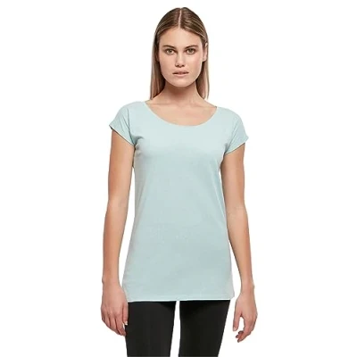 Image de Build Your Brand Femme À Col Large pour T Shirt, Turquoise, M EU