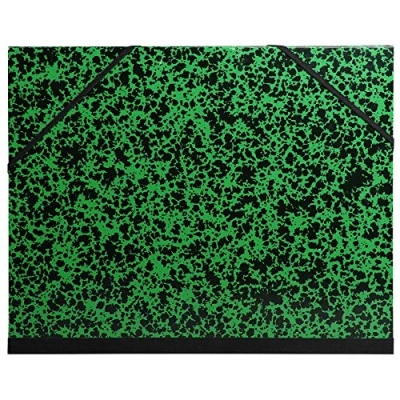 Image de Exacompta Réf. 541200E 1 carton à dessin Annonay avec élastiques dos toilé garde blanche dimensions 28 x 38 cm format classer B4 (250 353 mm) couleur vert