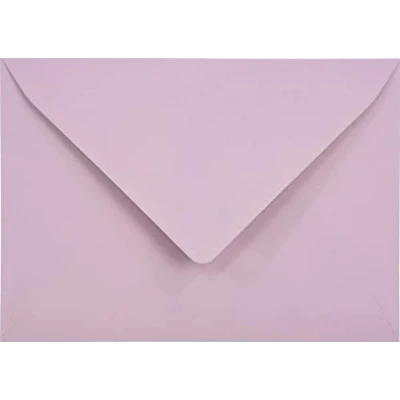 Image de Netuno 100 enveloppes lilas B6 125x175mm rabat pointu Burano Lila 90g élégantes colorées de haute qualité pour cartes vœux invitations mariage anniversaire Noël