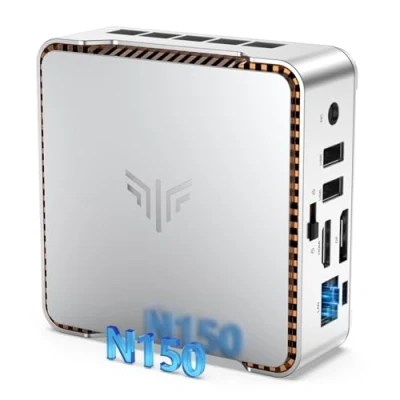 Image de NiPoGi E2 Mini PC 16 Go DDR4 1024 M.2 SSD, Ιntel Twin Lake N150(jusqu&#039;à 3,6 GHz)Mini ordinateur de bureau W 11 Pro, 4K Double écran, HDMI 2.0, DP, WiFi, Tour avec VESA pour école/bureau.