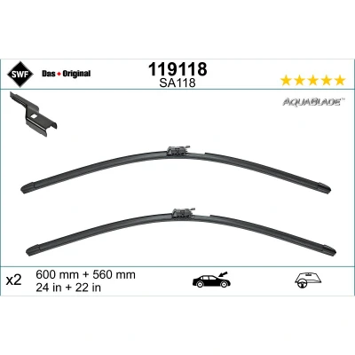 Image de Balai d&#039;essuie glace Swf 119118 avant plat chauffé MERCEDES BENZ: Classe S Coupe