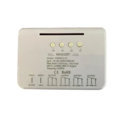 Image de MHCOZY module de commutateur relais WiFi Ewelink, minuterie à verrouillage automatique/momentané, foyer porte garage commande vocale Alexa (WIFI RF 5V/AC 85 250V)