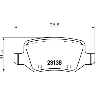 Image de HELLA 8DB 355 018 531 Jeu de plaquettes frein non préparé pour indicateur d&#039;usure avec vis d&#039;étrier accessoires