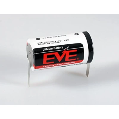 Image de Eve Batterie er26500 Baby Lithium 3,6 V primaire Cellule avec cosses à souder de U env. 8500 mAh
