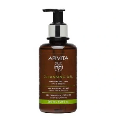 Image de Apivita Gel Soin du visage Démaquillant nettoyant propolis et citron
