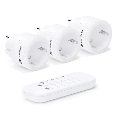 Image de Jeu de Prises radiocommandées conecto : 3X et 1x télécommande intérieure, 2300 W, 230 V, Blanc