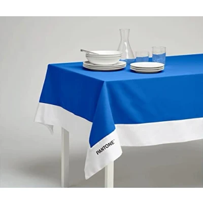 Image de Osama Home Pantone™ Nappe rectangulaire 6 Places 140 x 180 cm, 100% Coton, 220 g, Bleu