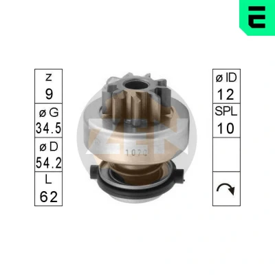 Image de ERA ZN1070 Embrayage à roue libre, démarreur