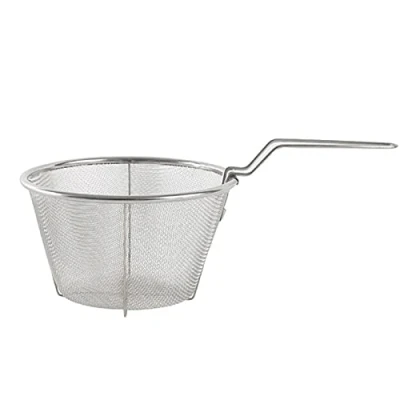 Image de friteuse Panier à friture en Acier Inoxydable Paniers présentation des Aliments Passoire Pommes Terre Out Cuisson Frites