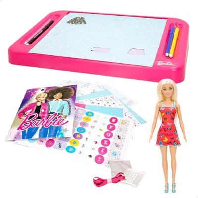 Image de Liscianigiochi Atelier de Mode, Lisciani Barbie, poupèe incluse 88645 Jeu creatif pour les filles à partir 4 ans,