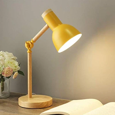 Image de Lampe de Bureau, Table à Bras Réglable, Lecture Protection des Yeux pour Lecture, Travail, E27 Jaune Chevet,Lampe en Décorative Éclairage Nuit Lumière
