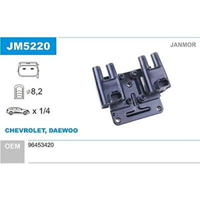 Image de JANMOR JM5220 Bobine d&#039;allumage CHEVROLET: Lacetti 5 portes, Nubira Break, DAEWOO: Berline, portes