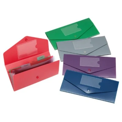 Image de Snopake 15699 Fusion DL Travel Holder Wallet File Assorted Colours (Lot de 5)