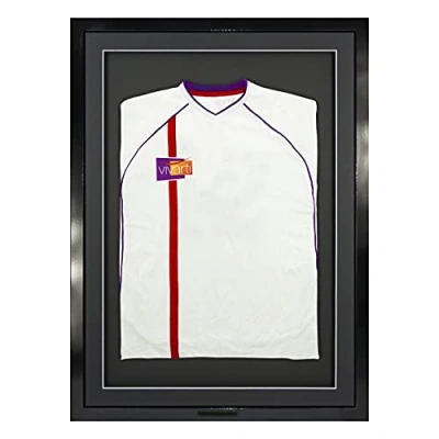 Image de Vivarti Cadre de présentation 3D pour maillot sport 50 x 70 cm noir brillant, support noir, carte arrière noire